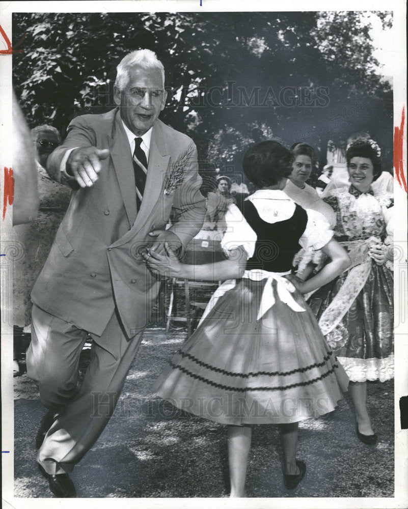 1961 Press Photo Senator Paul H. Douglas Dancing Illinois Democrat - Historic Images