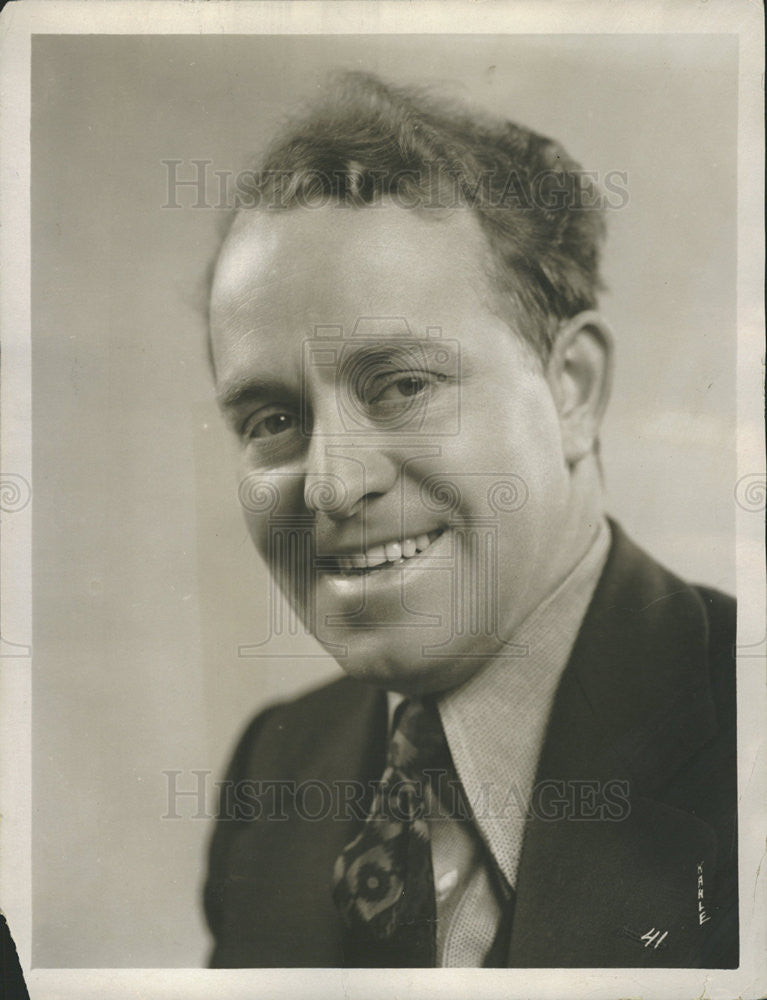 1932 Press Photo Frank Richardson/Comedian/Vaudeville/Actor/Sunnyside Up - Historic Images