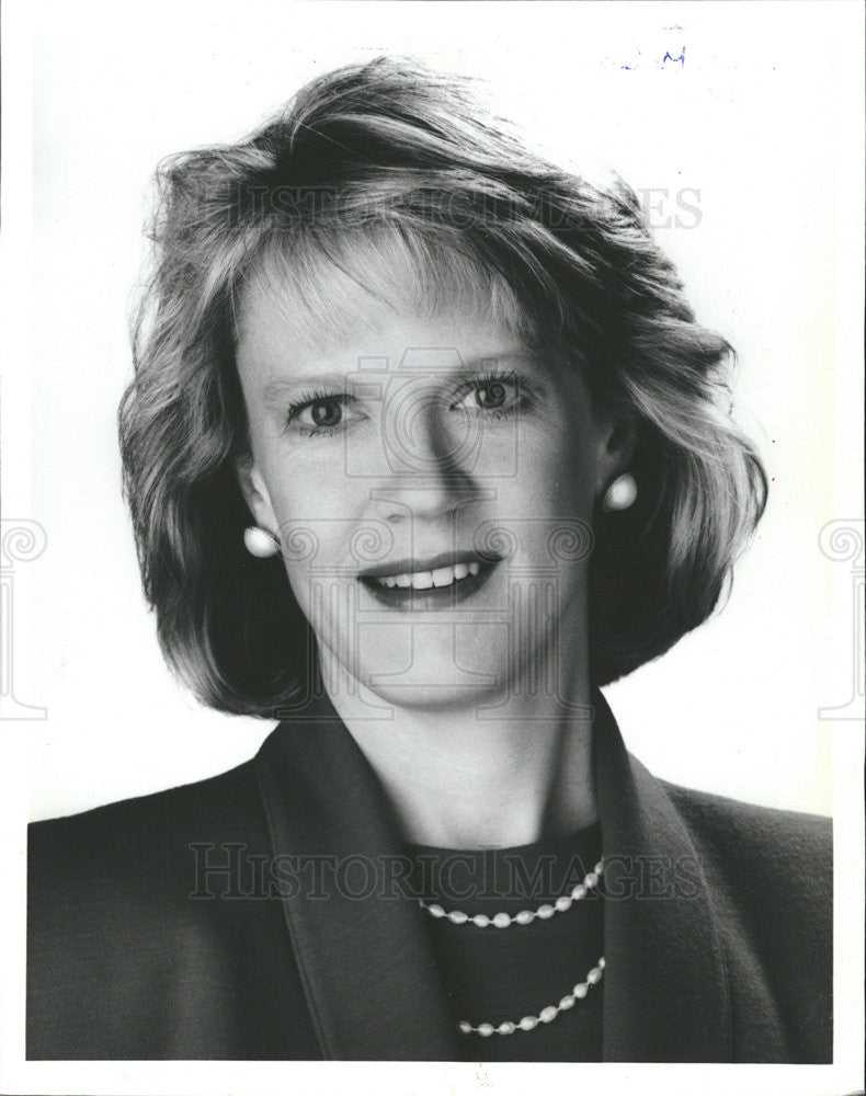 1989 Press Photo Reporter Jennifer McLogan, WBBM-Channel 2 - Historic Images