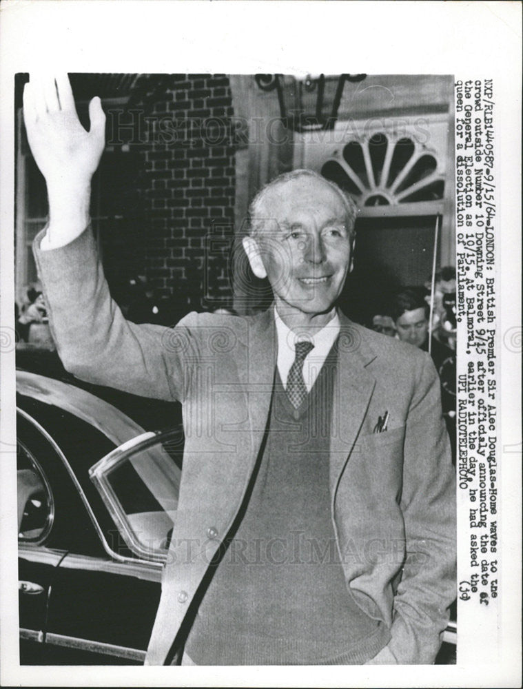 1964 Press Photo British premier sir Sir Alec Douglas - Historic Images