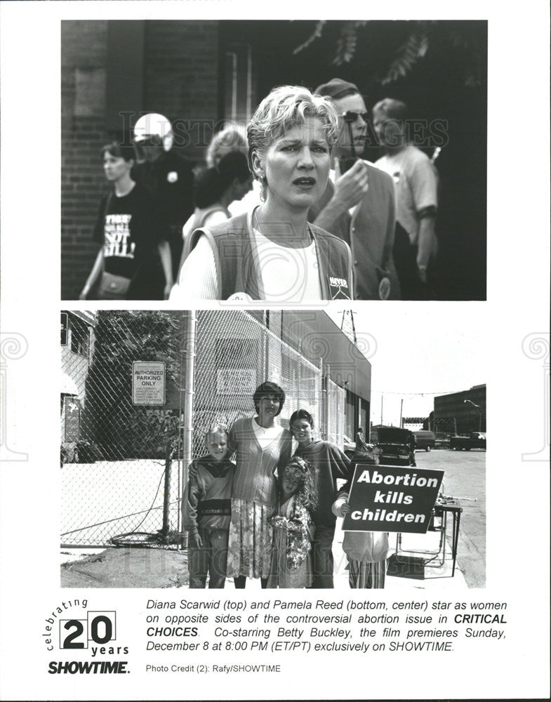 1996 Press Photo Diana Scarwid Actress Pamela Reed Drama Film Critical Choices - Historic Images