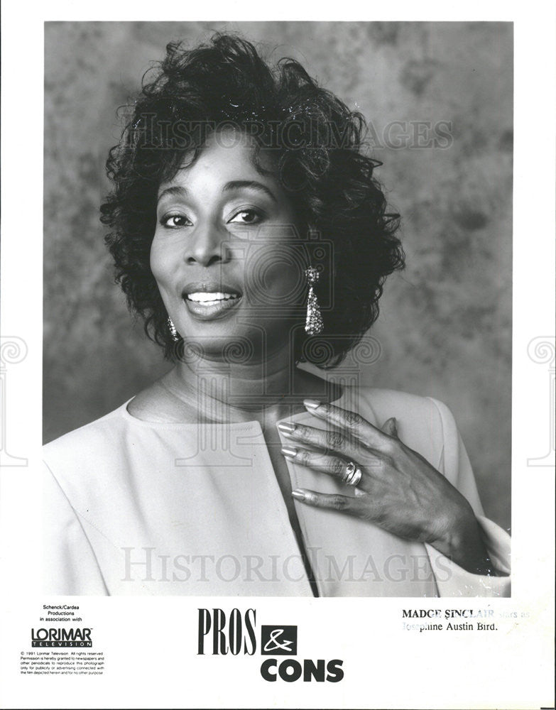 1991 Press Photo Madge Sinclair Film Television Actress - Historic Images