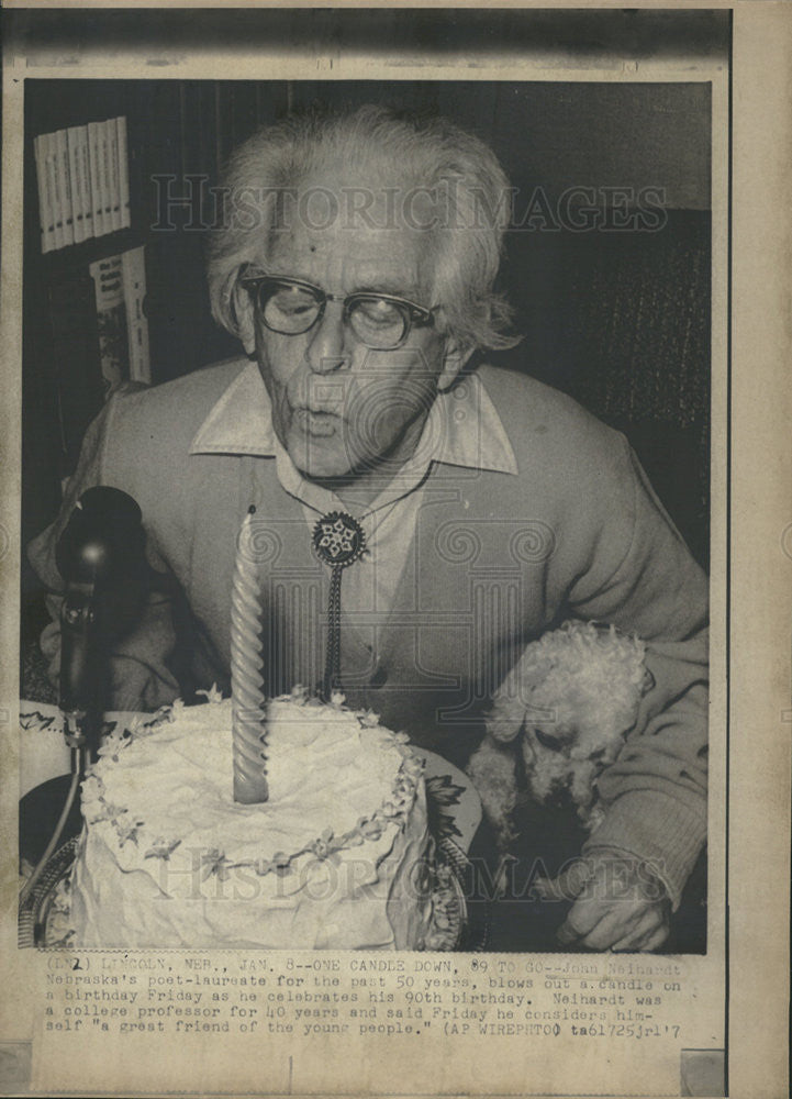 1971 Press Photo John Neihardt American Poet Author - Historic Images