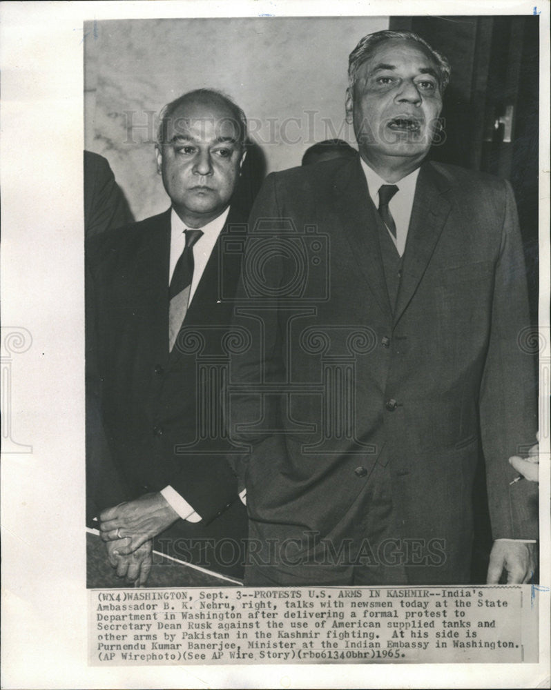 1963 Press Photo Braj Kumar Nehru Indian Diplomat - Historic Images