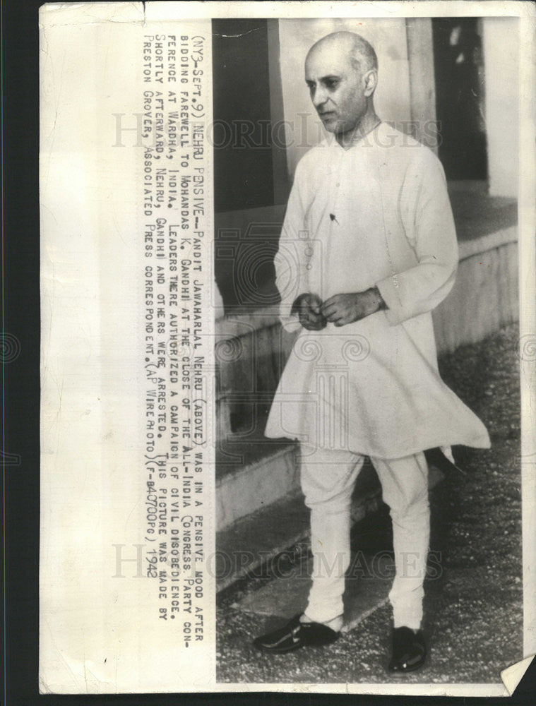 1949 Press Photo Pandit Jawaharlal Nehru All-India Congress Party Conference - Historic Images