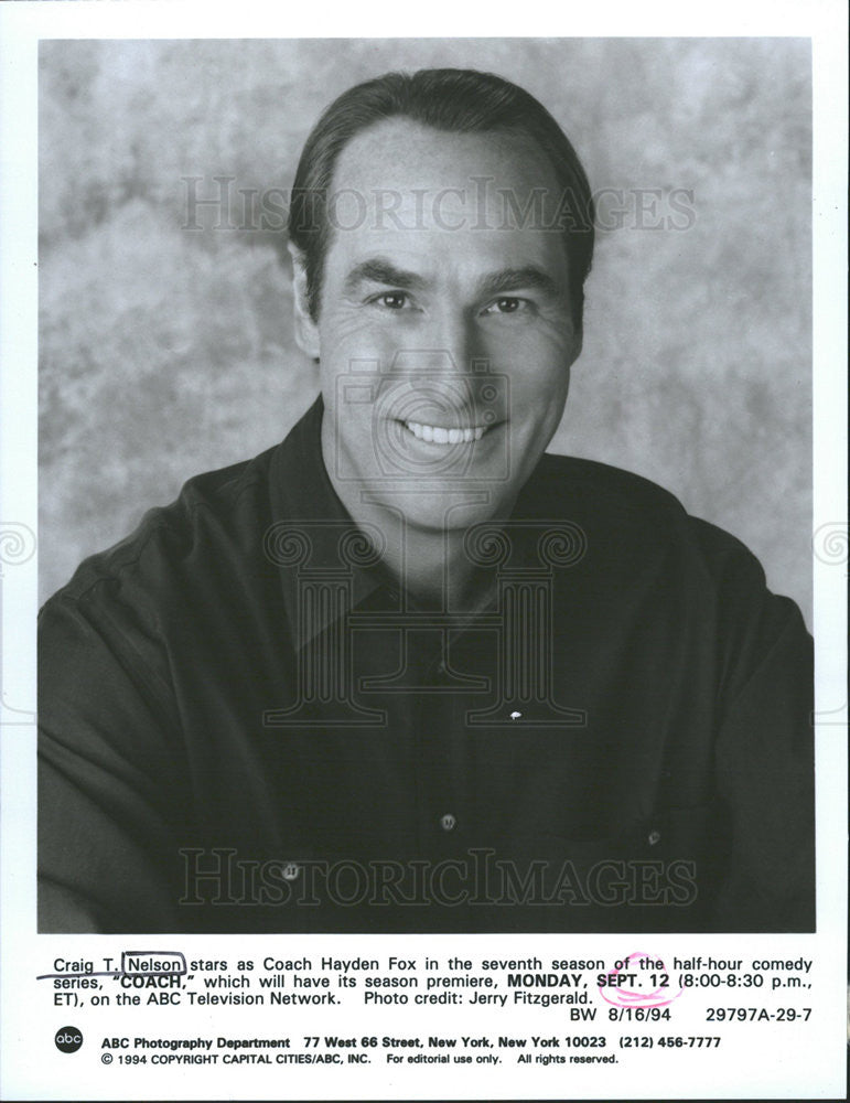 1995 Press Photo Craig Nelson Star Coach Hayden Fox - Historic Images