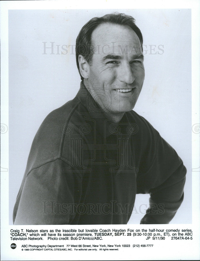 1990 Press Photo Craig Nelson Star Coach Hayden Fox - Historic Images