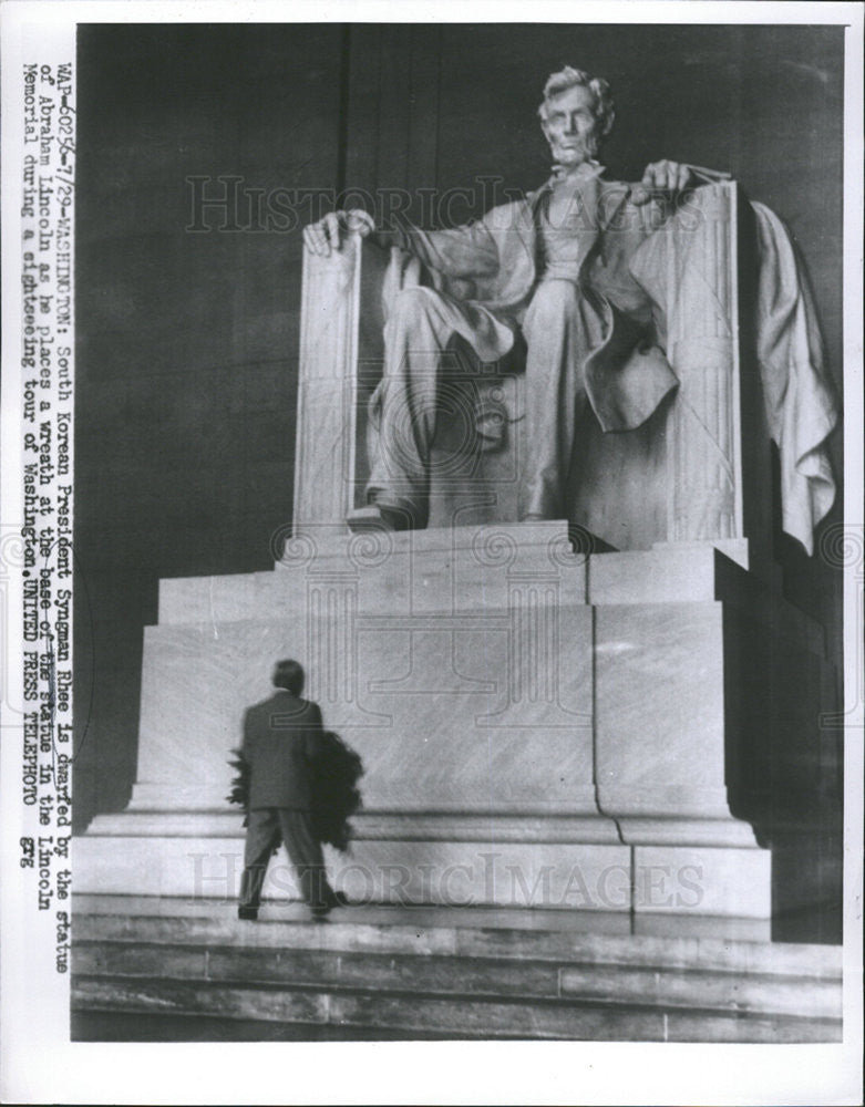1954 Press Photo Syngman Rhee South Korea President - Historic Images