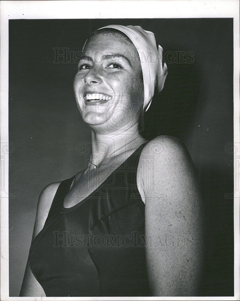 1961 Press Photo Mary Margaret Revell, trying to swim the English Channel. - Historic Images