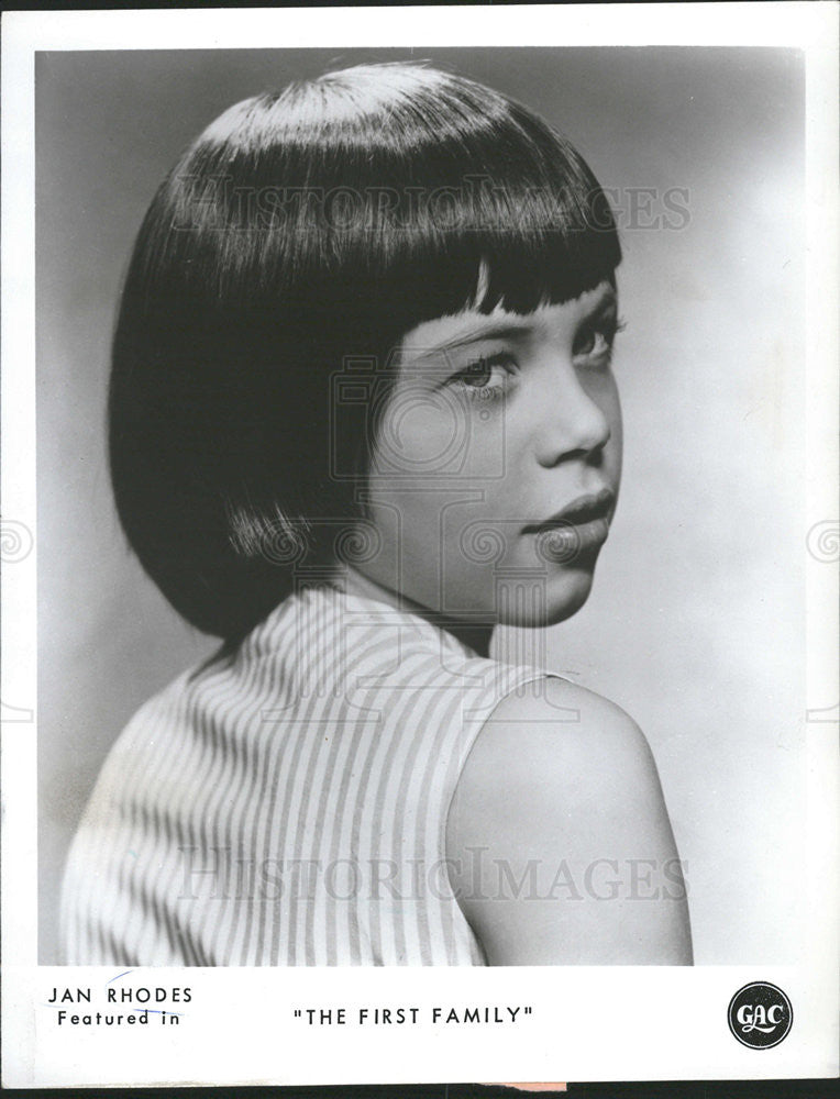 1963 Press Photo Child Actress Jan Rhodes &quot;The First Family&quot; GAC TV - Historic Images