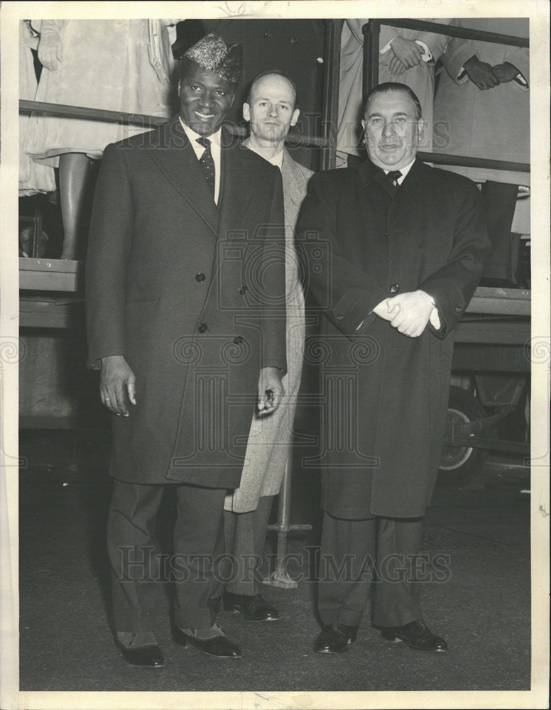 1959 Press Photo President Sekou Toure, Robert Corrigan, Mayor Daley - Historic Images