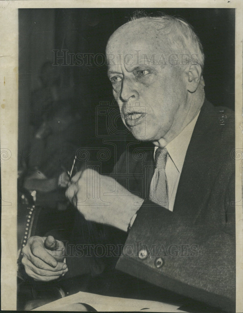 1949 Press Photo Socialist Norman Thomas, Senate Foreign Relations Committee - Historic Images