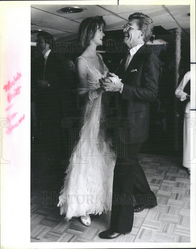 1984 Press Photo Michele Pruitt Ken Johnson Dances Chicago Cruise Ship - Historic Images