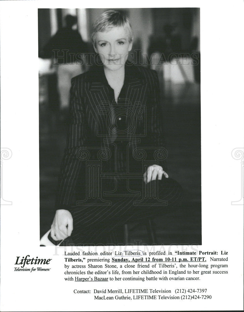 1993 Press Photo Fashion Editor Intimate Portrait Liz Tilberis Lifetime Special - Historic Images