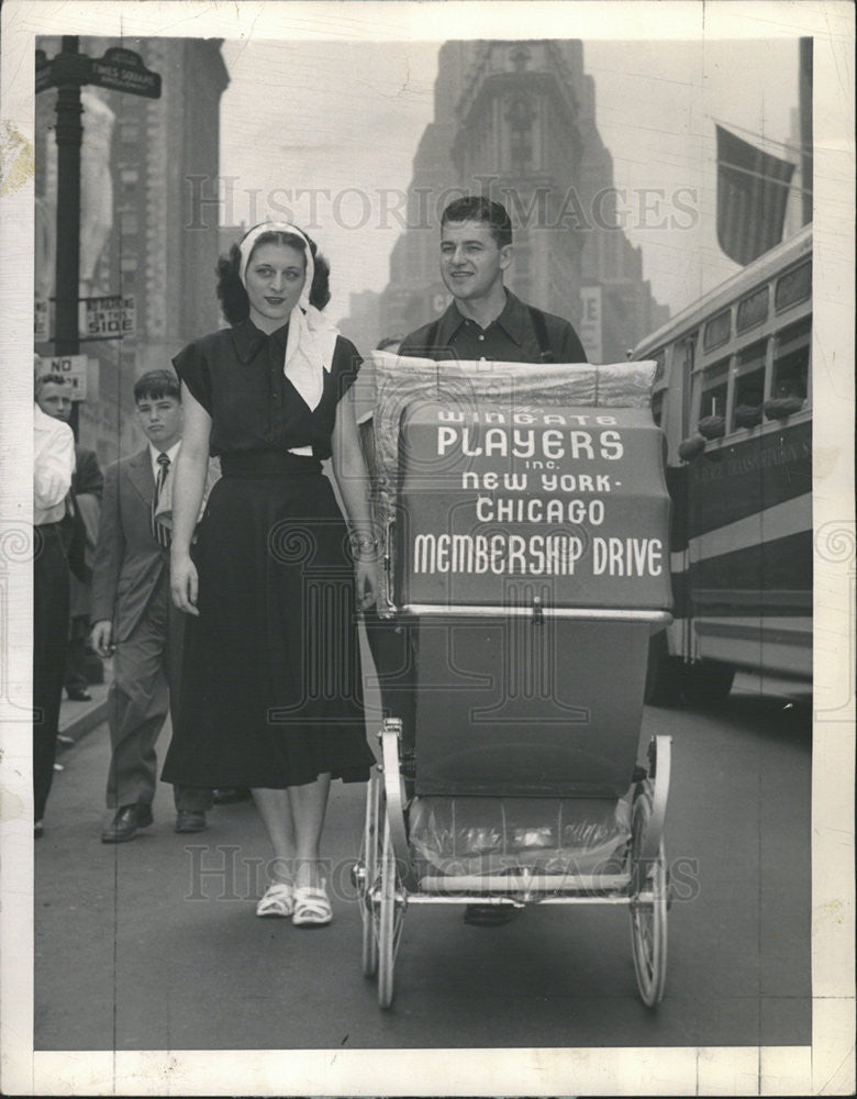 1948 Press Photo Jean Dorl Wingate Players Theater Group Fund Raising - Historic Images