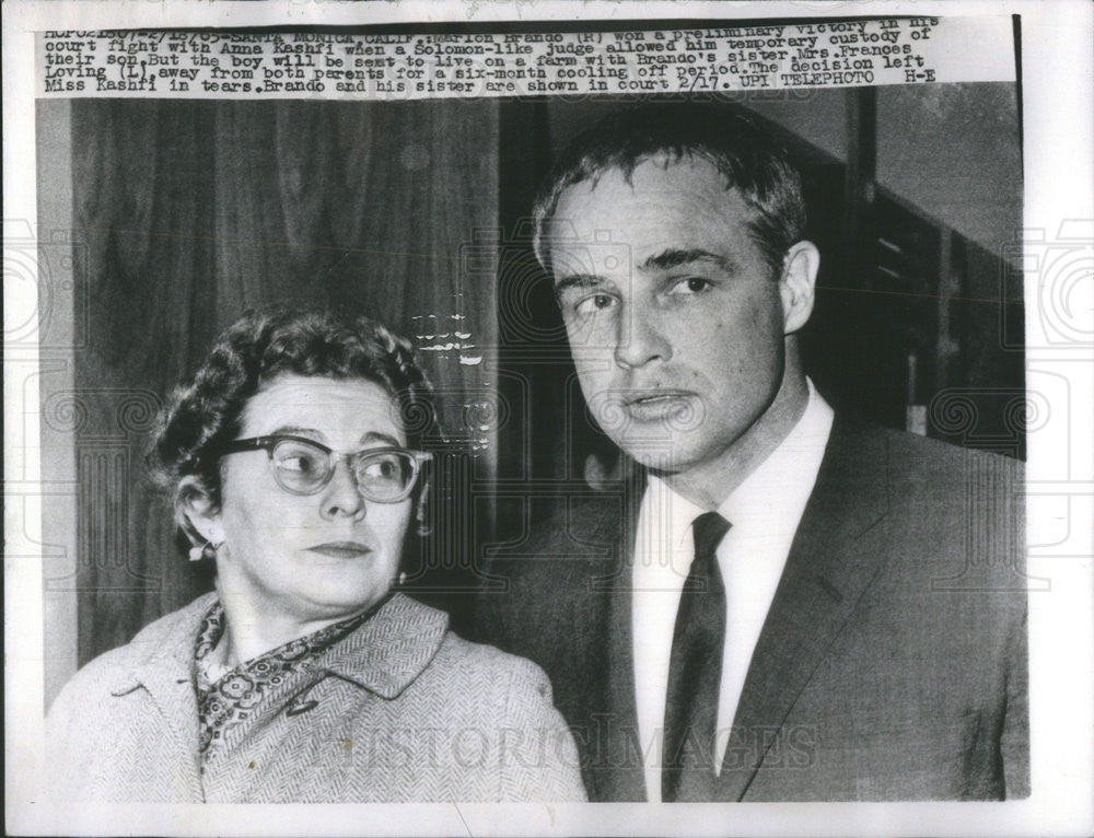 1965 Press Photo Marlon Brando American Film Actor - Historic Images