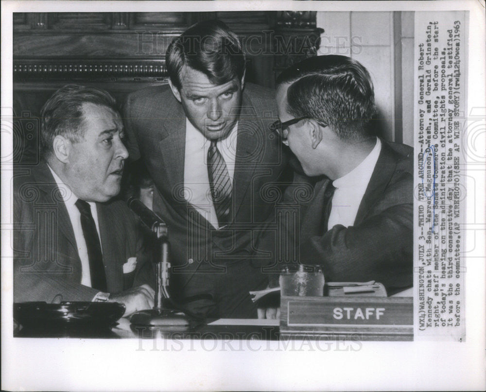 1963 Press Photo Warren Magnuson United States Senator Democratic Party - Historic Images