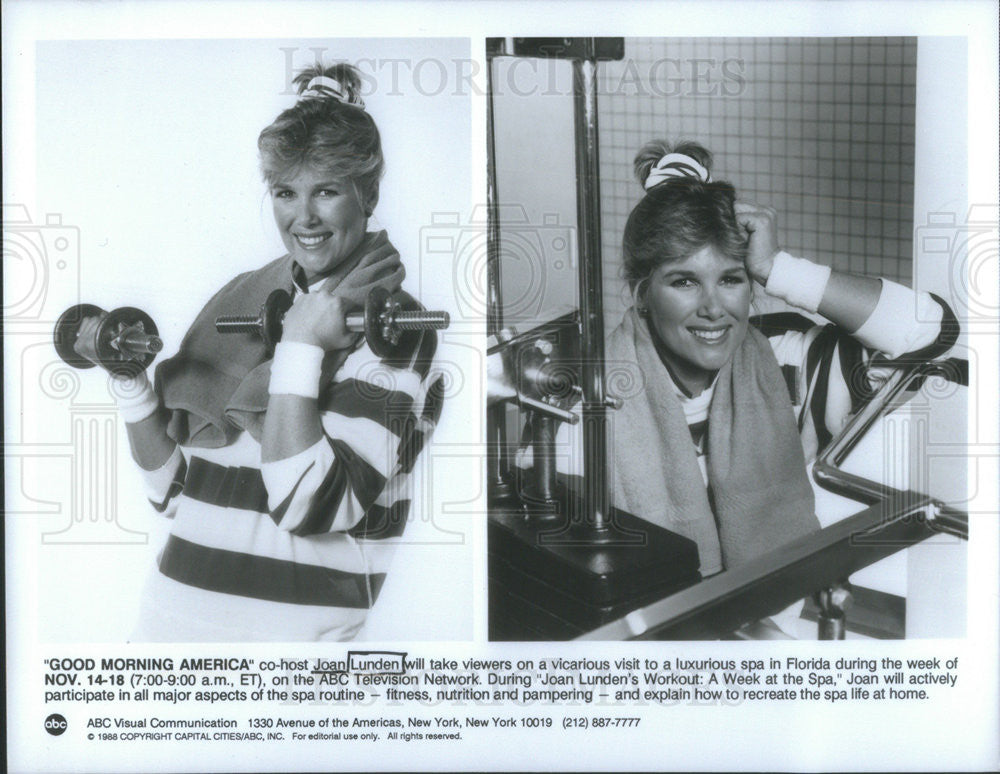 1988 Press Photo JOAN LUNDEN AMERICAN JOURNALIST AUTHOR TV HOST - Historic Images