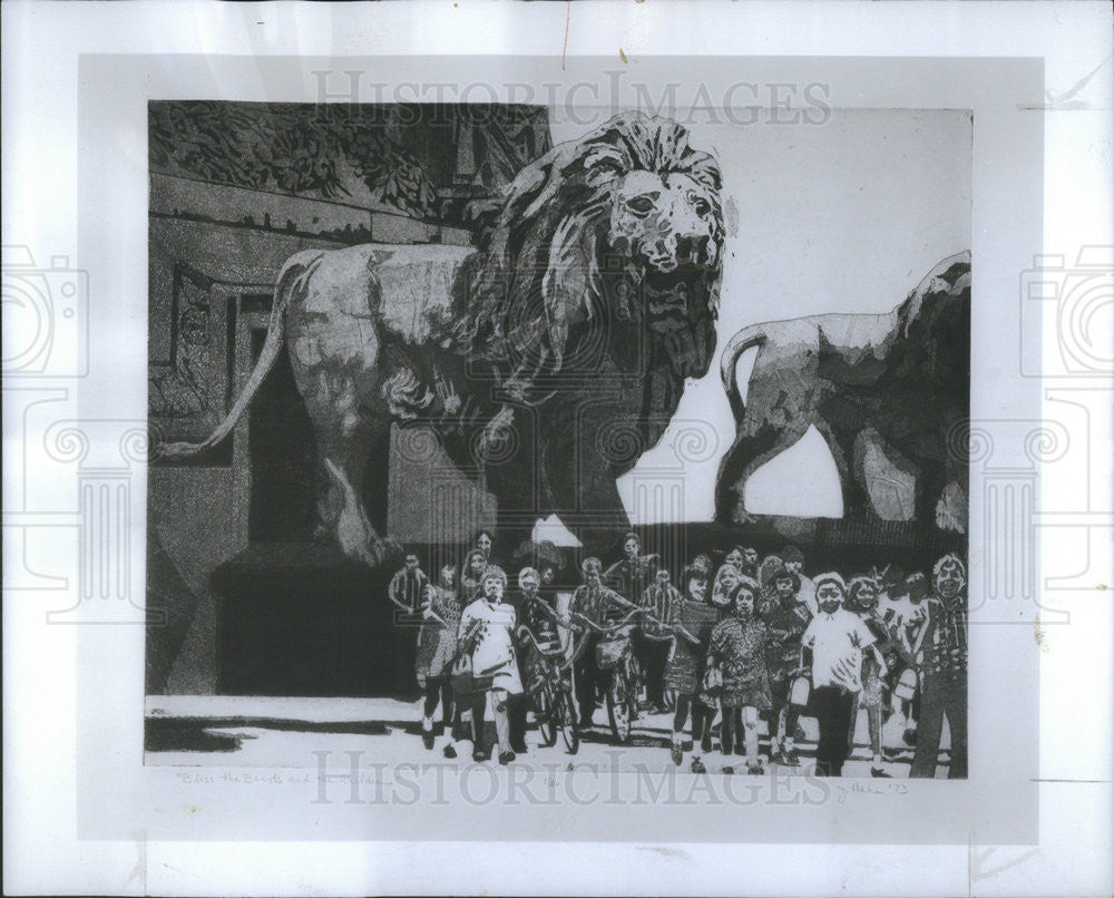 1974 Press Photo Judith Hahn American Artist Printmaker - Historic Images