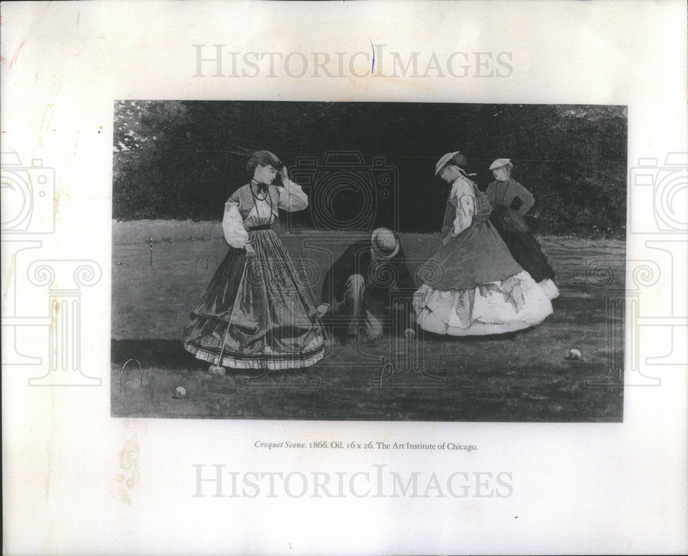 1973 Press Photo Winslow Homer&#39;s &quot;Croquet Scene&quot; - Historic Images