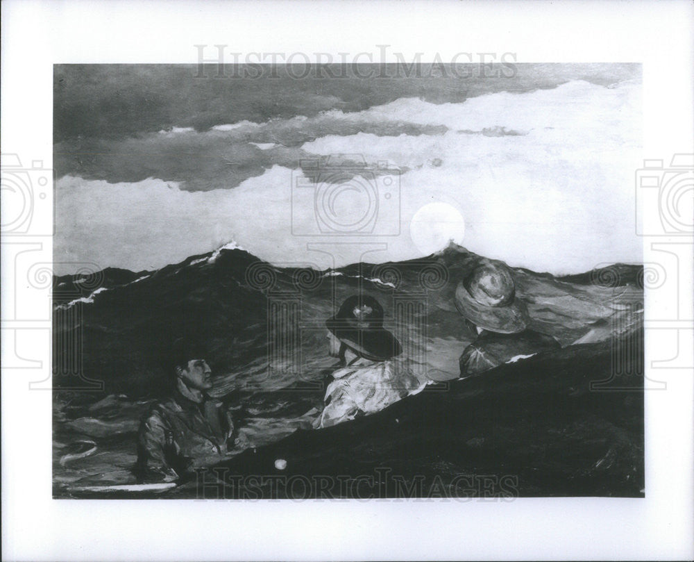 1990 Press Photo Winslow Homer&#39;s &quot;Kissing the Moon&quot; - Historic Images