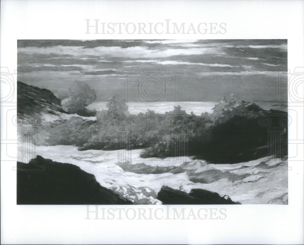 1990 Press Photo Winslow Homer&#39;s &quot;Early Morning after a Storm at Sea&quot; - Historic Images