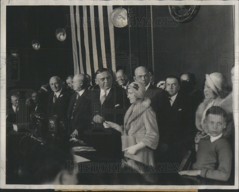 1931 Press Photo Anton J Germak Chicago Mayor William Hale Big Bill Thompson - Historic Images