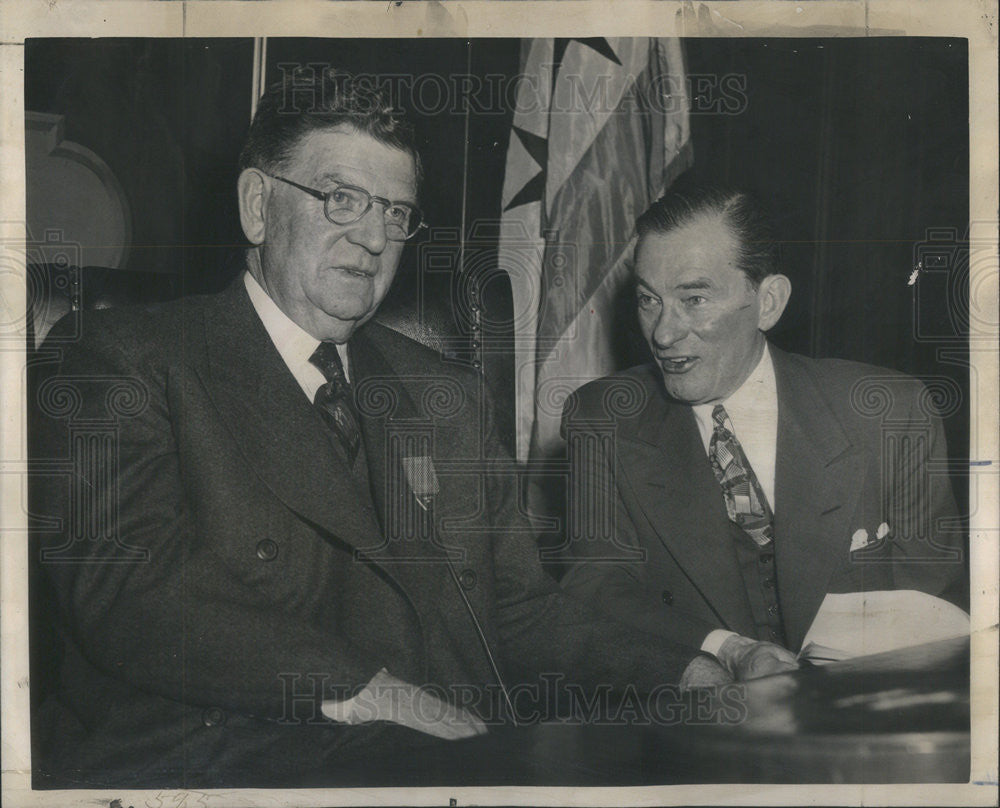 1945 Press Photo James J Walker Mayor - Historic Images