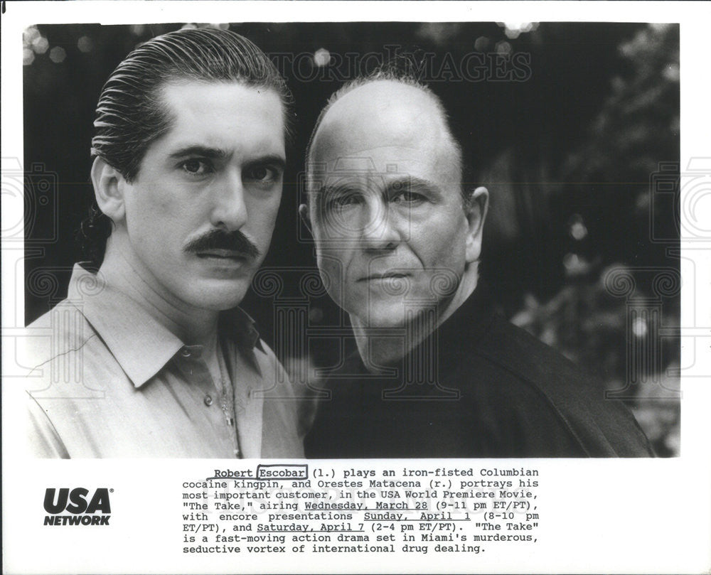 Press Photo Robert Escobar Actor &quot;The Take&quot; Action Drama USA World Premier Movie - Historic Images