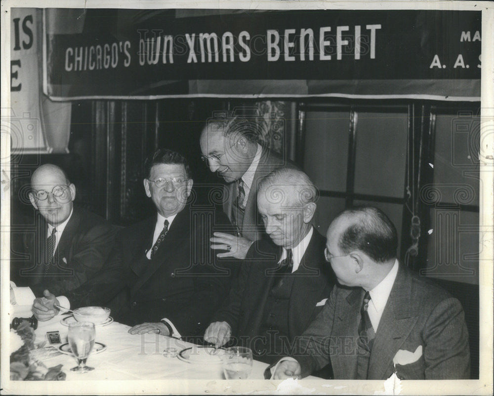 1937 Press Photo David Mayer, Mayor Edward Kelly, James Petrillo, DF Kelly - Historic Images