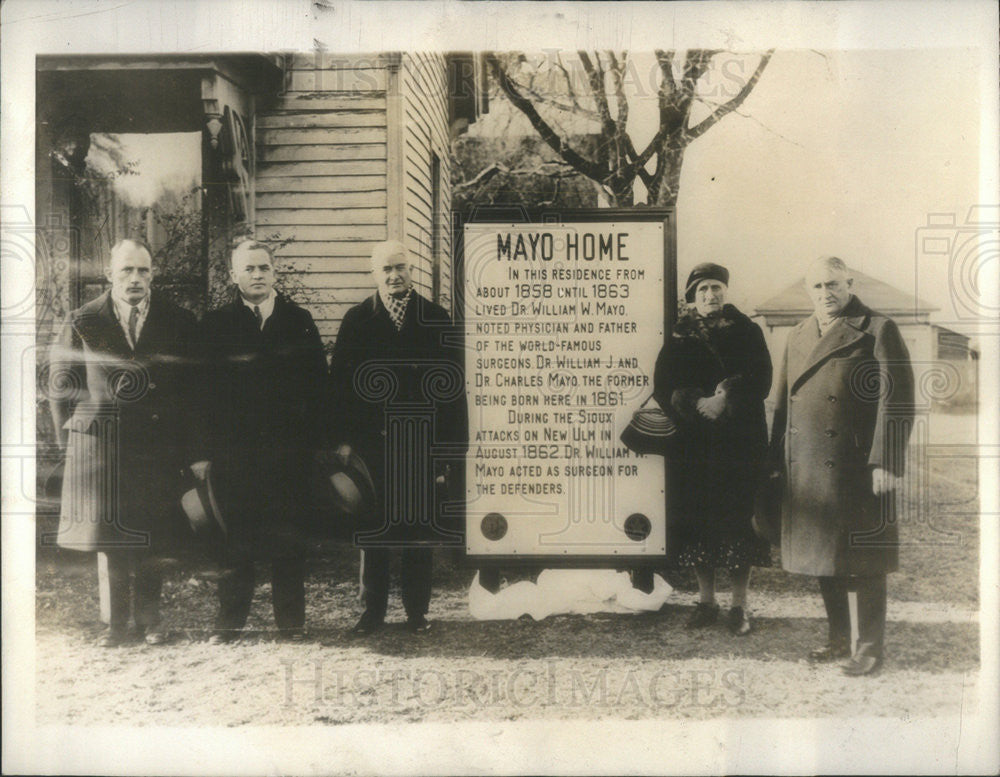 1932 Press Photo William H. Mayo United States Minnesota Physician Residence - Historic Images