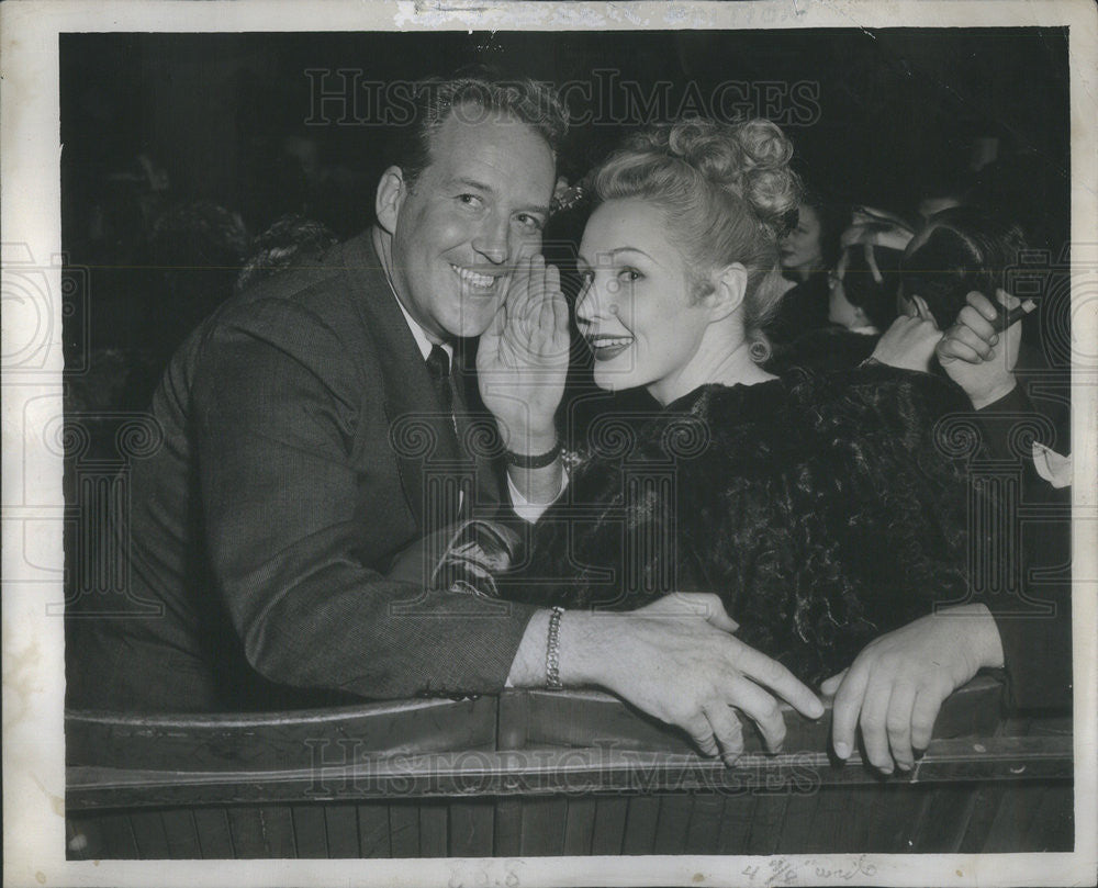 1945 Press Photo Dick Foran, Virginia Mayo - Historic Images