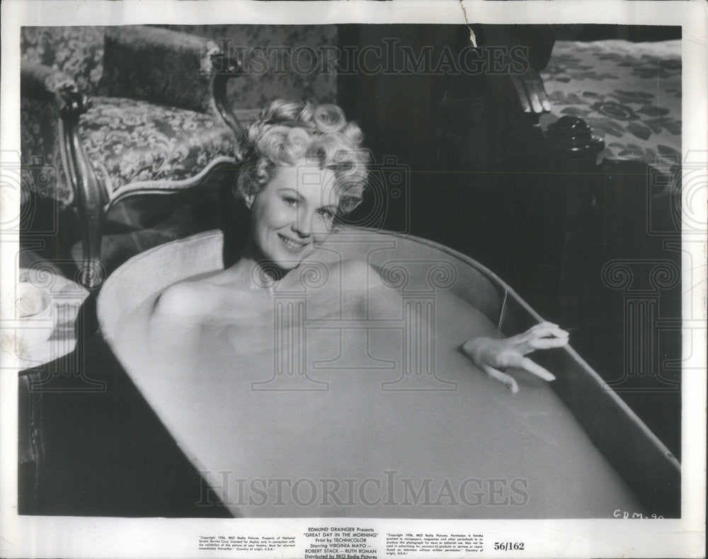 1957 Press Photo Virginia Mayo, &quot;Great Day in the Morning&quot; - Historic Images