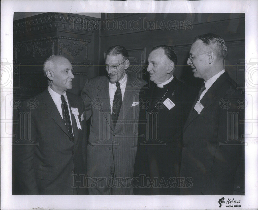 1955 Press Photo Dr. Leonard W. Mayo, Chairman of the National Conference - Historic Images