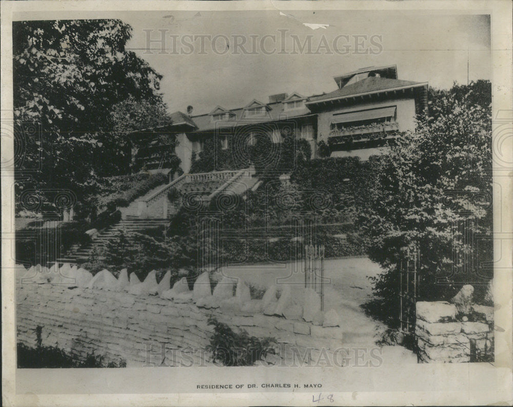 1937 Press Photo Residence of Dr.Charles Mayo, son of founder of  Mayo Clinic - Historic Images