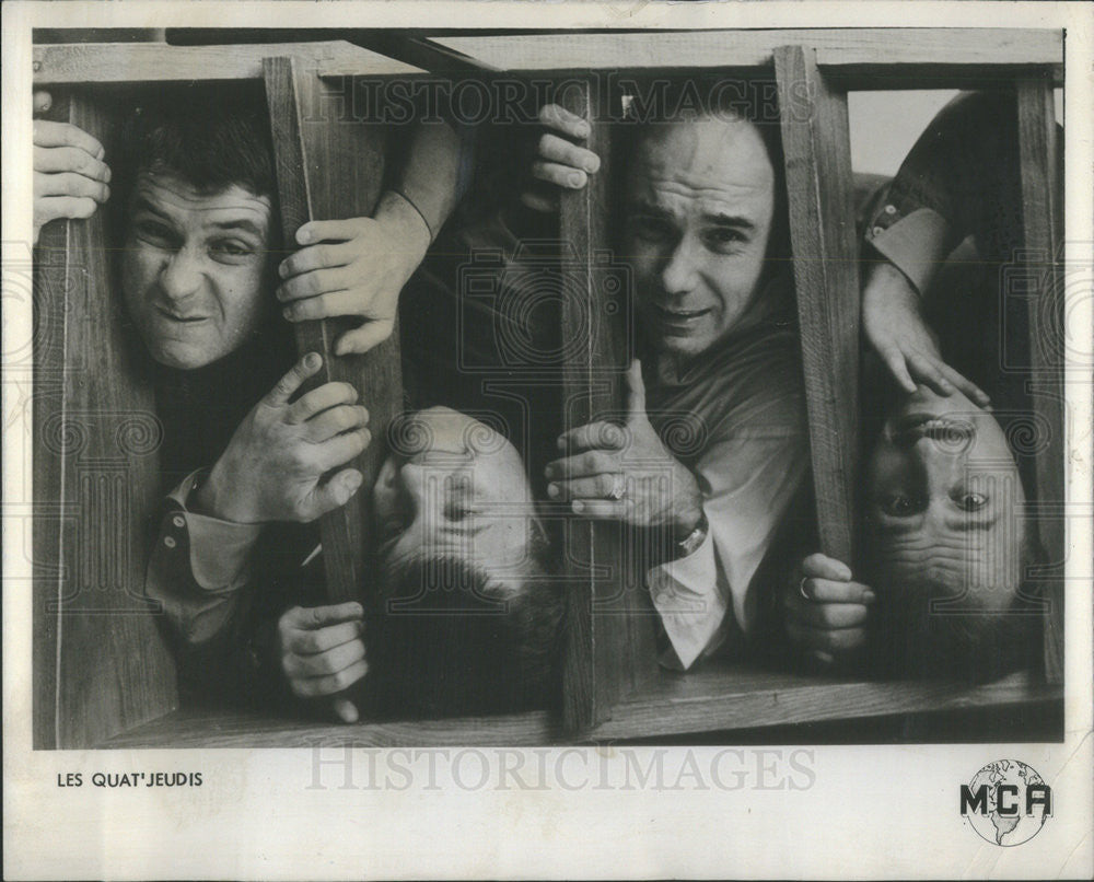 1960 Press Photo Les Quat&#39; Jeudis Singer Comedians &quot;Show Business&quot; Program - Historic Images