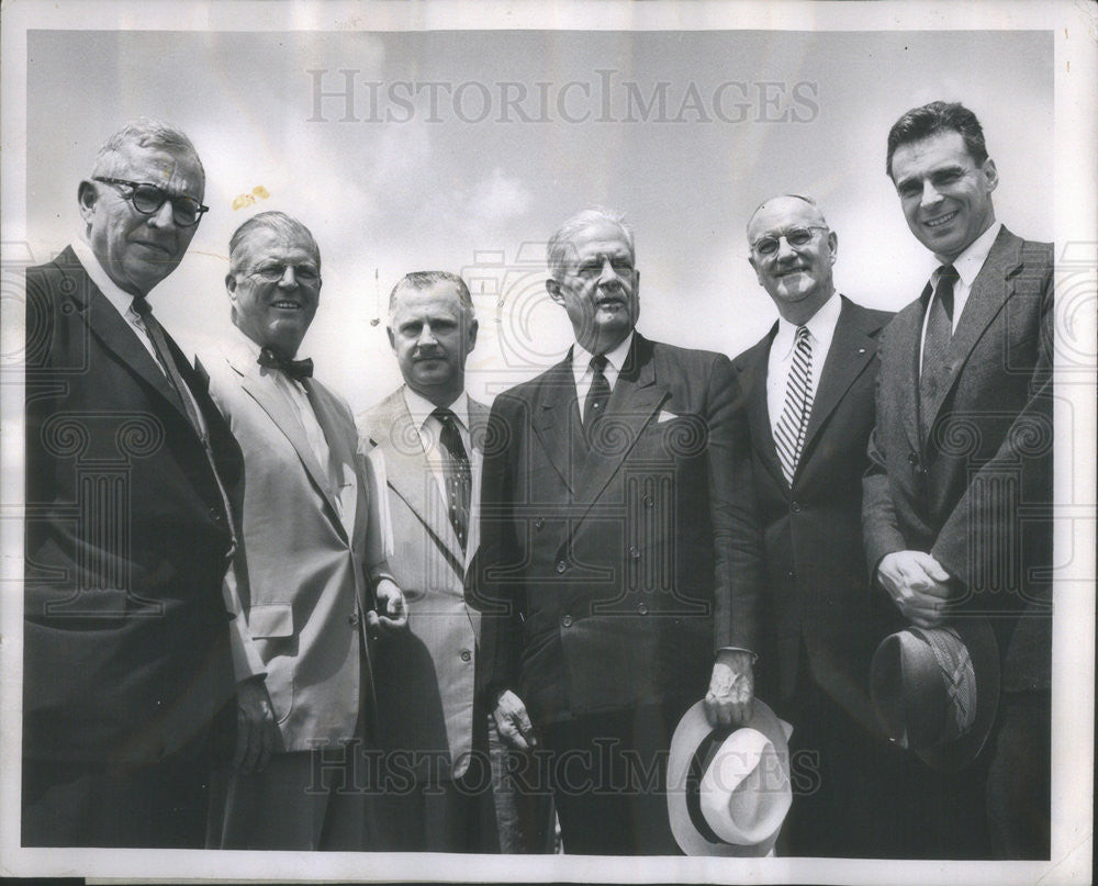 1958 Press Photo William Baldwin Pierre Du Pont Anthony Rudis National Commitee - Historic Images