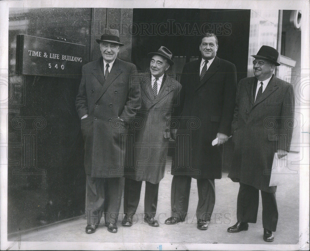 1963 Press Photo Henry Luce, Roy Larsen, Andrew Heiskell &amp; James Linen - Historic Images