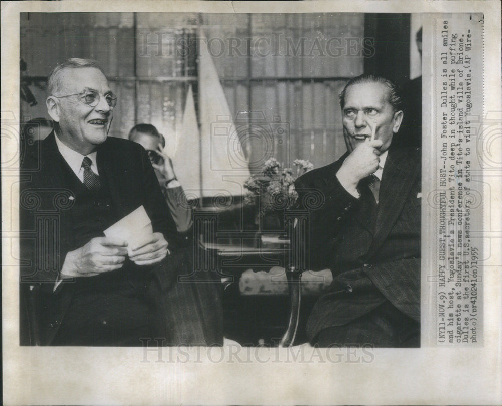 1955 Press Photo John Foster Dulles - Historic Images