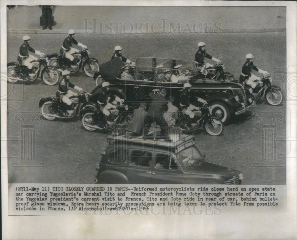 1956 Press Photo Motorcycle Ride - Historic Images