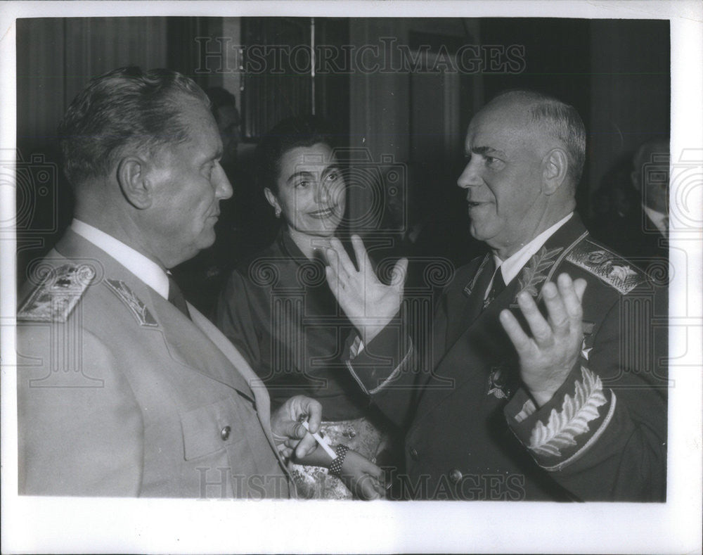 1957 Press Photo Georgi K Zhukov Soviet Defense Minister - Historic Images