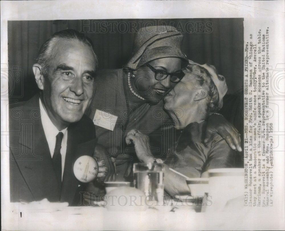 1958 Press Photo Mrs Edith S Sampson Chicago - Historic Images