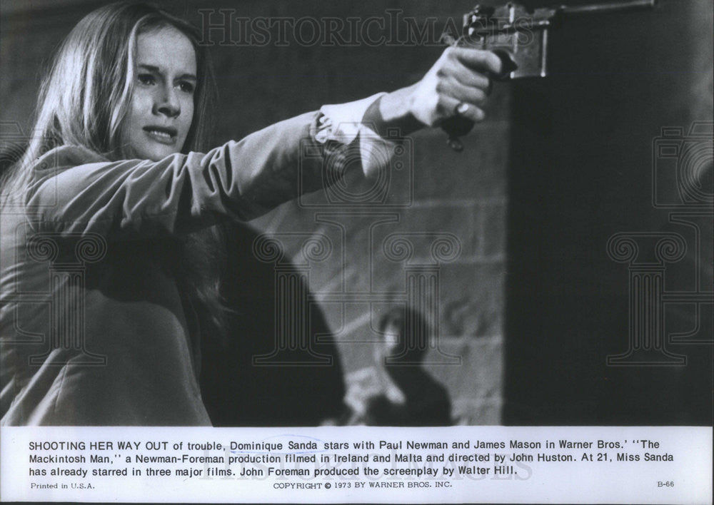 1973 Press Photo  Dominique Sanda in Warner Bros.&#39;  &quot;The Mackintosh Man.&quot; - Historic Images