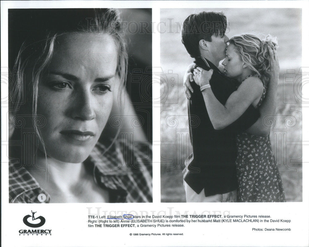 1996 Press Photo Elisabeth Shue, Kyle Maclachlan, &quot;The Trigger Effect&quot; - Historic Images