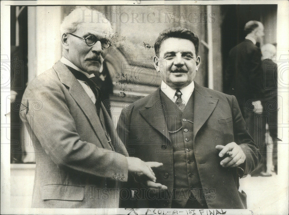 1932 Press Photo James Ramsay MacDonald British Politician with France Premier - Historic Images