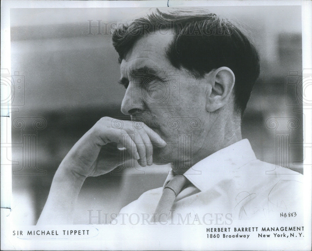 1977 Press Photo Sir Michael Tippett/English Composer - Historic Images