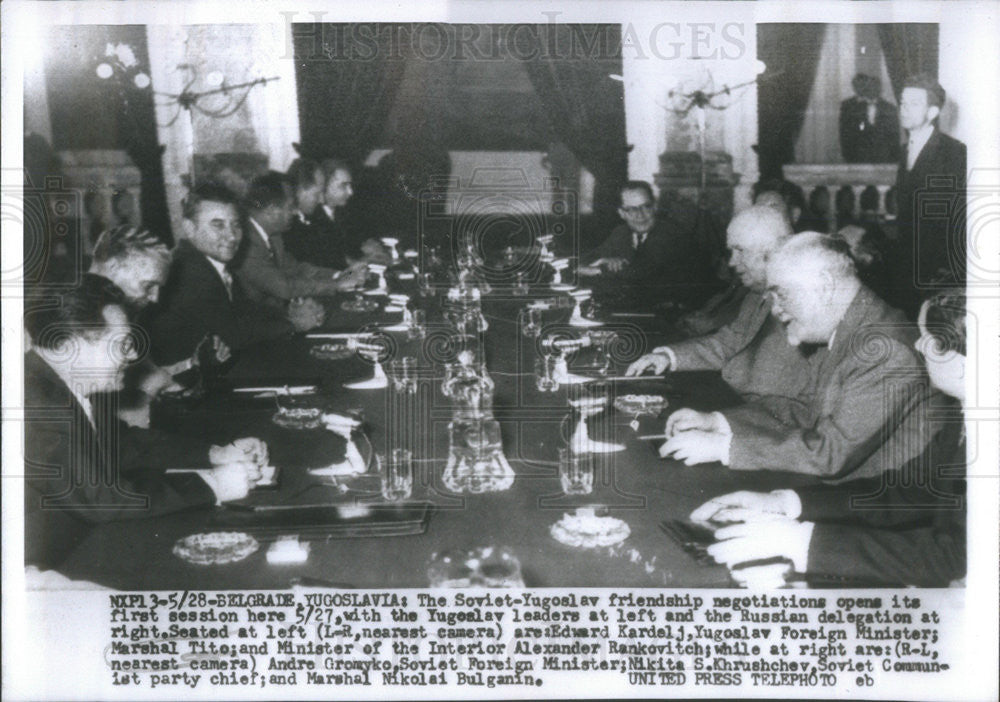 1928 Press Photo Soviet Yogaslav Friendship Negotiations With Edward Kardelj - Historic Images