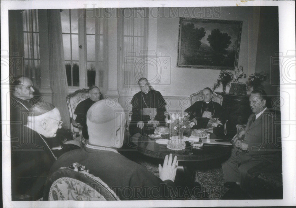 1953 Press Photo Marshal Josip Broz Tito discuss Church State Differences Roman - Historic Images