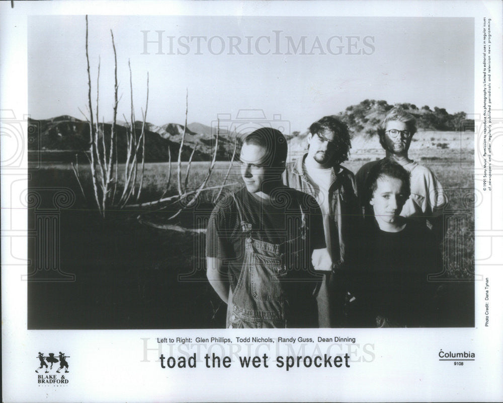 1992 Press Photo Copy Rock Group Toad The Wet Sprocket At Free Concert - Historic Images