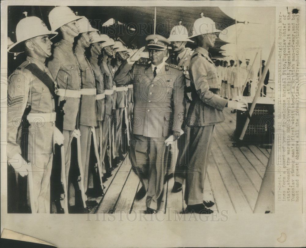 1957 Press Photo Tito Yugoslavian Military Commander Chicago Major Genral Yugo - Historic Images